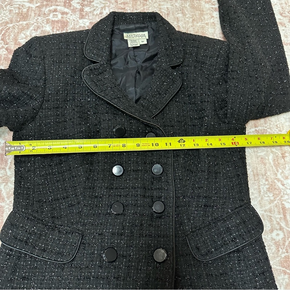Ann Taylor Sparkly Tweed Blazer With Crystal Buttons - Picture 6 of 11